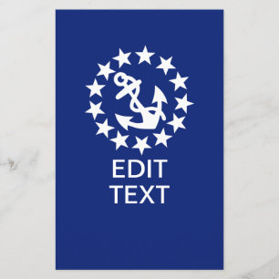 Amerikaanse vlag op een Nautical Yacht Anchor op b Flyer