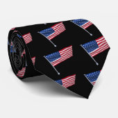 Amerikaanse vlag op een stok stropdas (Opgerold)
