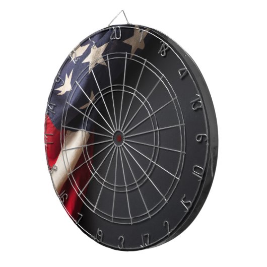  Amerikaanse vlag op het bord van Chalkboten Dartbord (Voorkant Rechts)