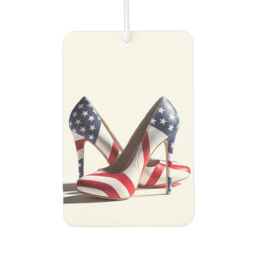 Amerikaanse vlag op hoge hakken luchtverfrisser (Voorkant)