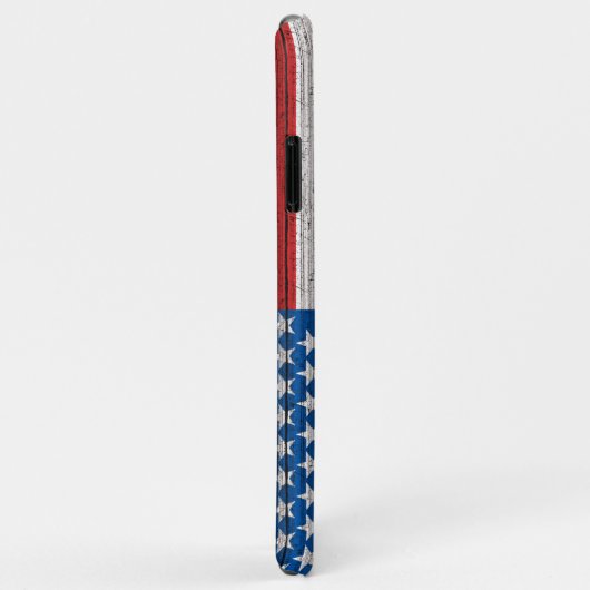 Amerikaanse vlag op  houtnerfpatroon Case-Mate iPhone case (Achterkant/rechts)