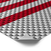 Amerikaanse vlag op koolstofvezelstijldecor poster (Hoek)