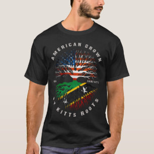 Amerikaanse vlag op Saint Kitts en Saint Kitts T-shirt