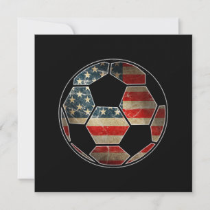 Amerikaanse vlag op Voetbal - Voetbal vlag Kaart