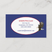 Amerikaanse vlag op wit visitekaartje (Achterkant)