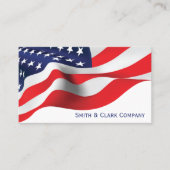 Amerikaanse vlag op wit visitekaartje (Voorkant)