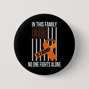 Amerikaanse vlag Oranje lintproducten - bewustword Ronde Button 5,7 Cm