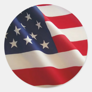 Amerikaanse vlag. Oude glorie! Ronde Sticker