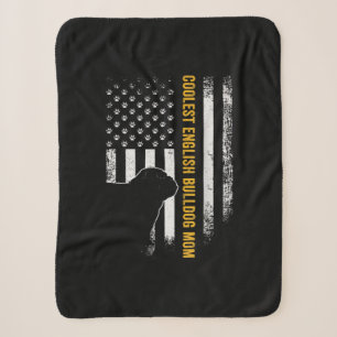 Amerikaanse vlag oudste Engelse Bulldog Sherpa Deken