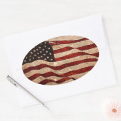 Amerikaanse vlag ovale sticker (Envelop)