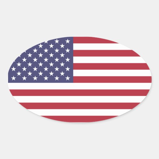 Amerikaanse vlag ovale Sticker (Voorkant)