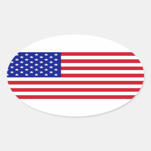 Amerikaanse vlag ovale sticker