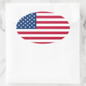 Amerikaanse vlag ovale sticker (Tas)