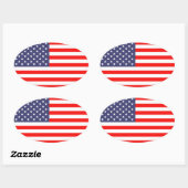 Amerikaanse vlag ovale sticker | Vlag van Amerika (Vel)