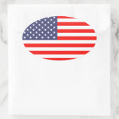 Amerikaanse vlag ovale sticker | Vlag van Amerika (Tas)