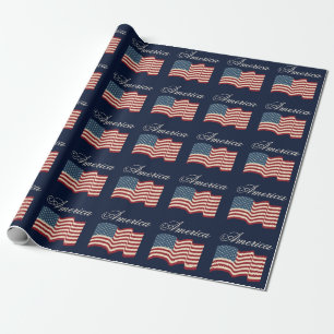 Amerikaanse vlag-overslagpapier cadeaupapier