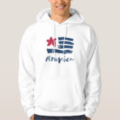 Amerikaanse vlag Paintstrokes Hoodie (Voorkant)