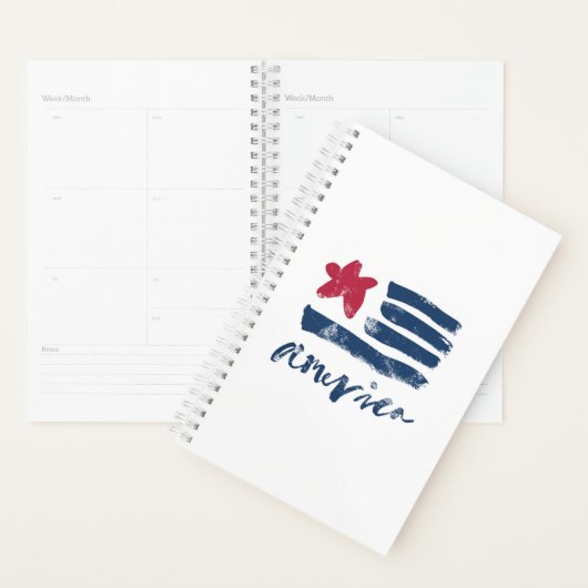 Amerikaanse vlag Paintstrokes Planner (Display)