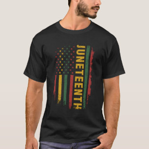 Amerikaanse vlag pan-Afrikaanse kleuren voor het v T-shirt