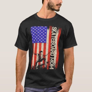 -Amerikaanse vlag-panelskateboard makelaar T-shirt