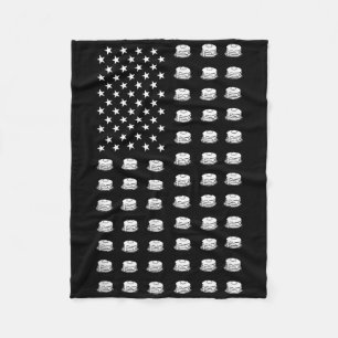Amerikaanse Vlag Pannenkoeken Eten VS Patriottisme Fleece Deken