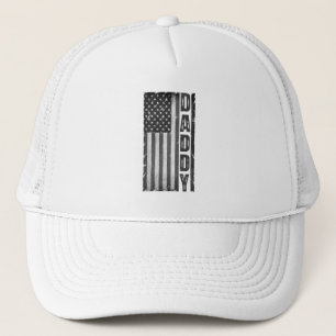 AMERIKAANSE VLAG, PAPA, VADERDAG, PATRIOTISCH GEZC TRUCKER PET