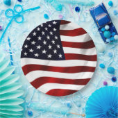 Amerikaanse vlag papieren bordje (Feest)