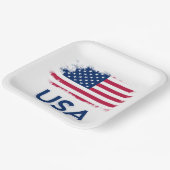 Amerikaanse vlag papieren bordje (Gebogen)