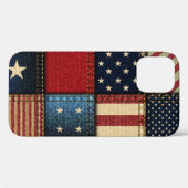Amerikaanse vlag, patchwork naadloos patroon. Case-Mate iPhone case (Achterkant (horizontaal))