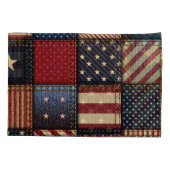 Amerikaanse vlag, patchwork naadloos patroon. kussensloop (Achterkant)