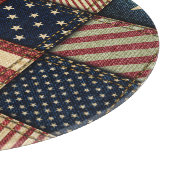 Amerikaanse vlag, patchwork naadloos patroon. snijplank (Hoek)