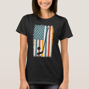 Amerikaanse Vlag Patriotic American Hockey Player T-shirt
