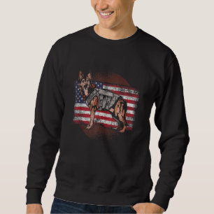 Amerikaanse vlag Patriotic Animal Dog German Sheph Trui