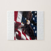 Amerikaanse vlag Patriotic Eagle Legpuzzel (Horizontaal)