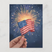 Amerikaanse vlag Patriotic Feestdagenkaart (Voorkant)