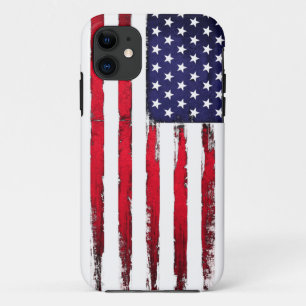 Amerikaanse vlag Patriotic Grunge iPhone 11 Hoesje