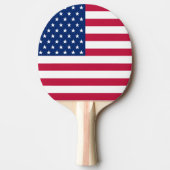 Amerikaanse vlag Patriotic Table Tennis Ping Pong Tafeltennisbatje (Voorkant)