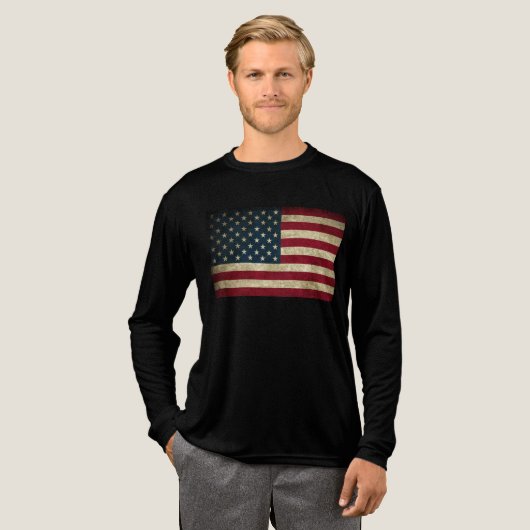 Amerikaanse vlag Patriotic Tri-Blend Shirt (Voorkant)