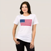 Amerikaanse vlag Patriotic Tri-Blend Shirt (Voorkant volledig)