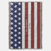 Amerikaanse Vlag Patriottic Juli 4 de Douane Deken (Voorkant Verticaal)