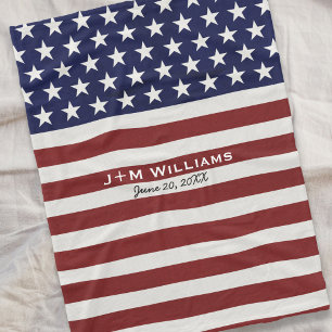 Amerikaanse Vlag Patriottic Juli 4 de Douane Fleece Deken