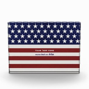 Amerikaanse Vlag Patriottic Juli 4 de Douane Fotoblokken