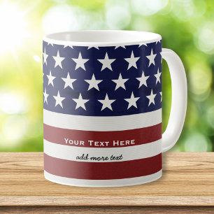 Amerikaanse Vlag Patriottic Juli 4 de Douane Koffiemok