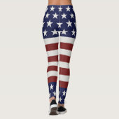 Amerikaanse Vlag Patriottic Juli 4 de Douane Leggings (Achterkant)