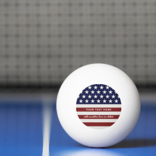 Amerikaanse Vlag Patriottic Juli 4 de Douane Pingpongballen