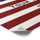 Amerikaanse Vlag Patriottic Juli 4 de Douane Poster (Hoek)