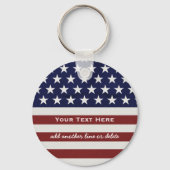 Amerikaanse Vlag Patriottic Juli 4 de Douane Sleutelhanger (Achterkant)