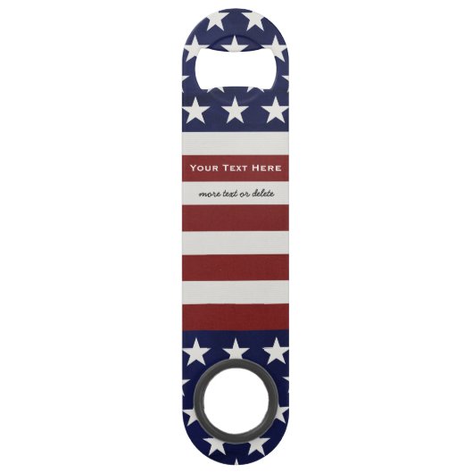 Amerikaanse Vlag Patriottic Juli 4 de Douane Speed Flessenopener (Achterkant)