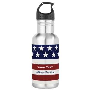 Amerikaanse Vlag Patriottic Juli 4 de Douane Waterfles