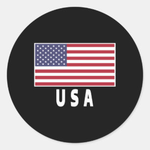 Amerikaanse vlag Patriottisch 4 juli Amerika Dag v Ronde Sticker